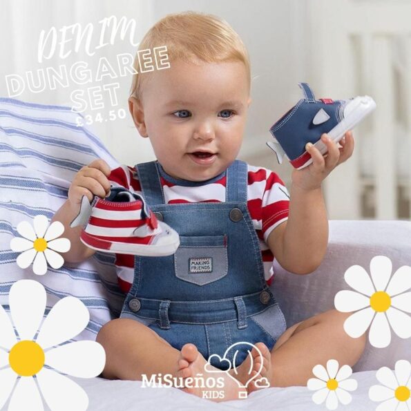 Mayoral Baby Boy Dungaree Set. How to step into Summer with MiSueños & Mayoral!